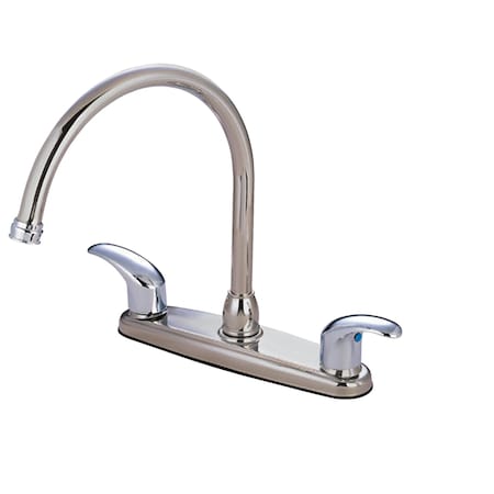 Kingston Brass Legacy 8" Centerset Kitchen Faucet, Brushed Nickel/Chrome KB6797LL